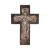 Krzyż Duch Święty drewniany na ścianę ciemny brąz 23 cm